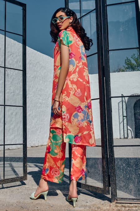 House Of Fett Amor Printed Shirt & Pant Set 