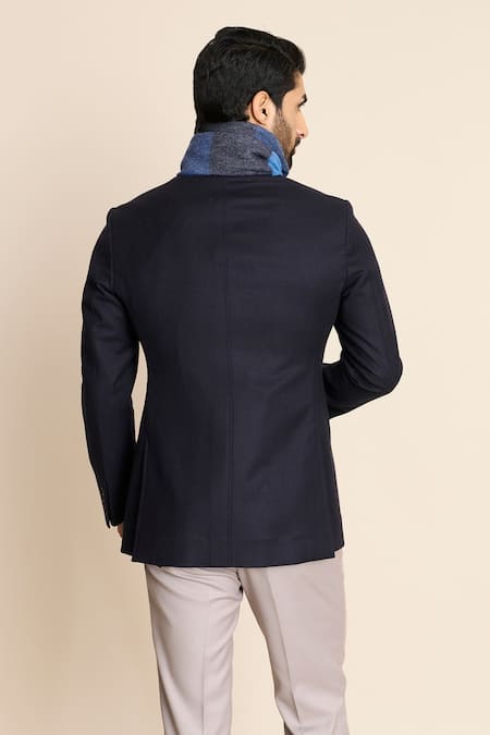 Gargee Designers Patch Pocket Flannel Bandhgala 