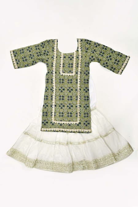 Yuvraani Jaipur Printed Kurta Sharara Set 