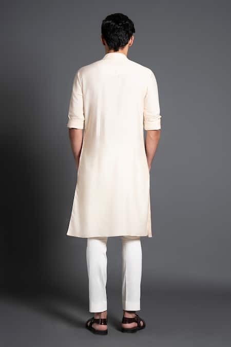 Raghavendra Rathore Jodhpur Silk Pintuck Kurta 
