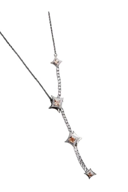 Mozaati Amy Cubic Zirconia Embellished Layered Necklace 