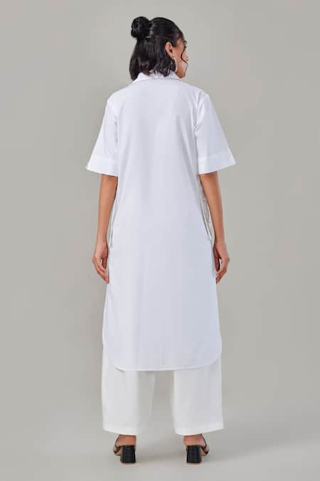 EK Dhaaga Floral Embellished Pocket Long Shirt 