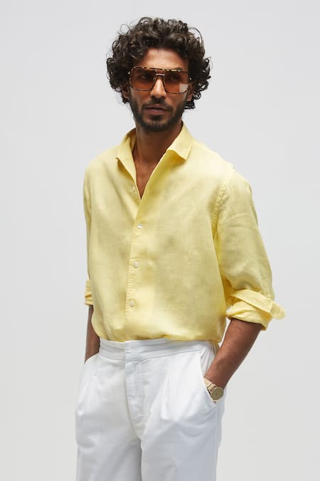Terra Luna Spread Collar Solid Shirt  