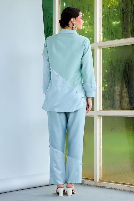 Garima Bindal Renne Solid Shirt & Pant Set 