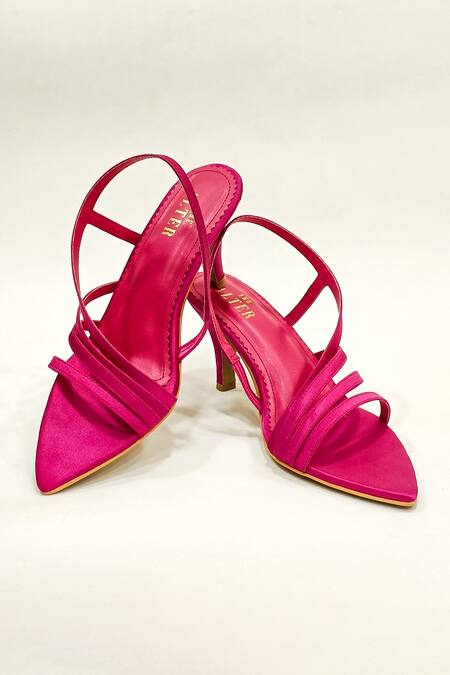 Pink discount sandal heels