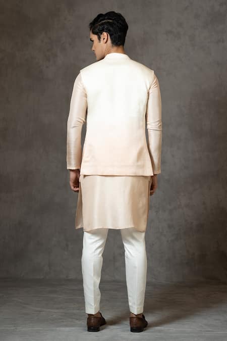PAARSH Cherry Blossom Embroidered Bundi Set 