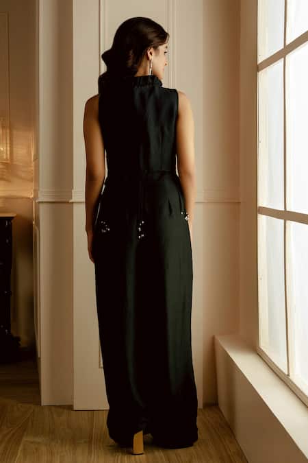 Nehha Nhata Embroidered Cord Scallop Jacket & Pant Set 