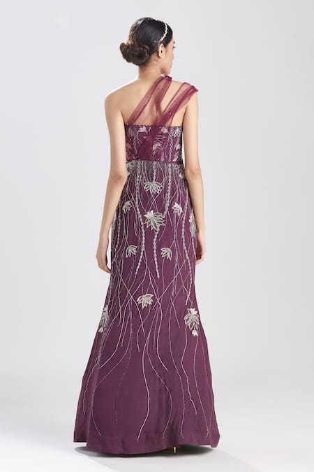 Megha Bansal Jamuni Gul Kaari Embroidered Gown 