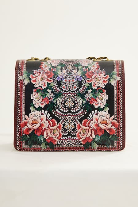 Casa Lopez of Argentina Muted Floral Leather Shoulder Bag Purse | eBay