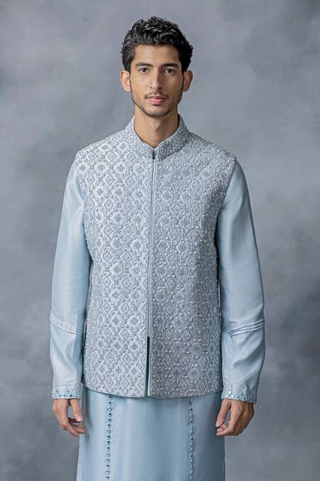 Sarab Khanijou Embroidered Waist Coat & Kurta Set 