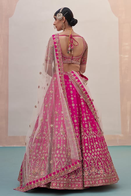Angad Singh Sequin Embroidered Bridal Lehenga Set 