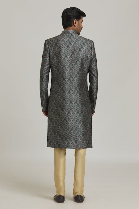 Arihant Rai Sinha Floral Mughal Print Sherwani With Churidar 