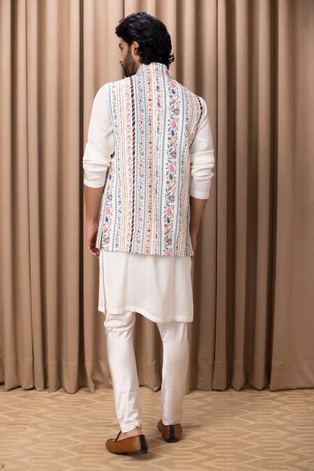Ankit V Kapoor Floral Digital Print Nehru Jacket 