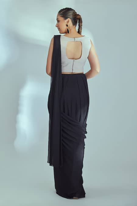 Suruchi Parakh Pre-Draped Saree With Embroidered Blouse 