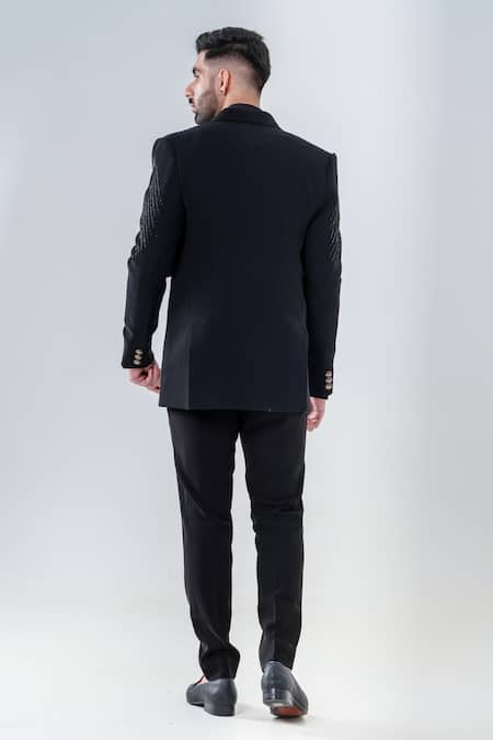 Amrit Dawani Cut Dana Embellished Tuxedo Trouser Set 