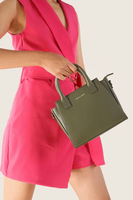 Tan & Loom Genuine Leather Pebble Grain Sling Bag 