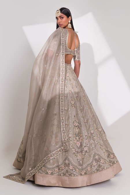 Taisha Crystal Embellished Kalidar Bridal Lehenga Set 