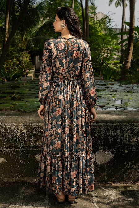 Amrin Khan Floral Print Dress 