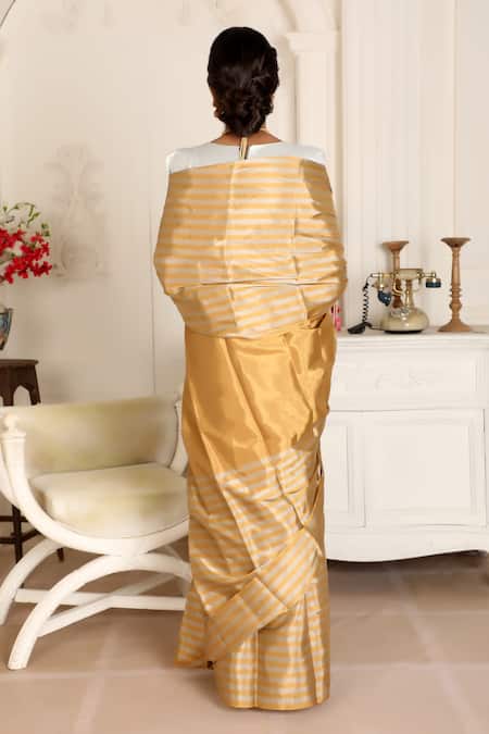 Sheela Suthar Swara Stripe Pattern Saree With Running Blouse 