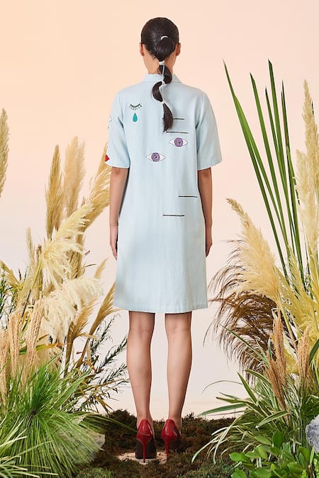 Shahin Mannan Facial Expression Shift Dress 