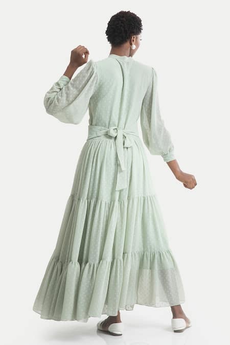 House Of Thl Rosalia Maxi Dress With Embellished Belt 