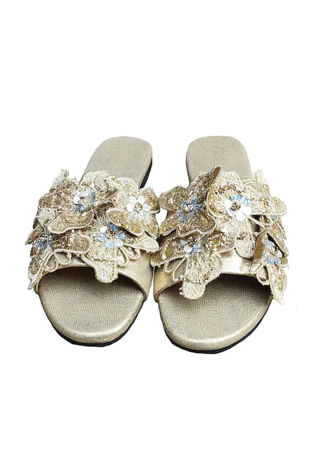 Cinderella By Heena Yusuf Titli Applique Work Flats 