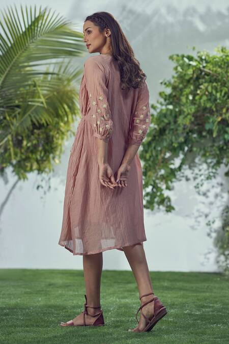 Affroz Flowy Plain Dress 