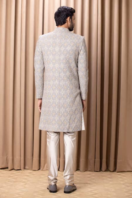 Ankit V Kapoor Shah Diamond Embroidered Sherwani Set 
