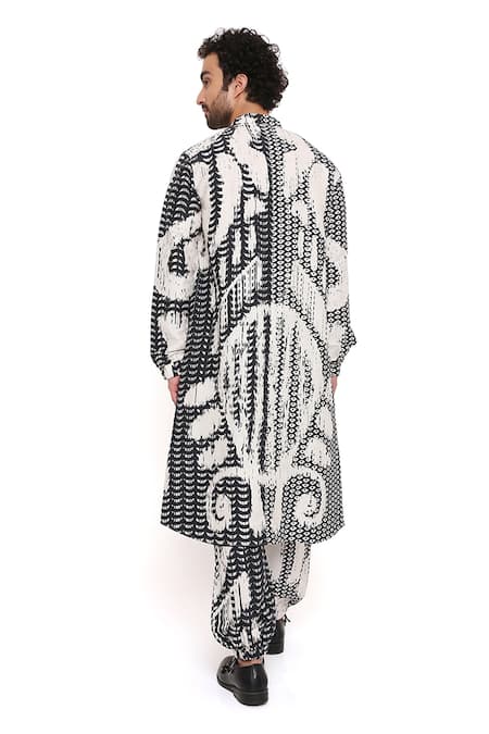 PS Men By Payal Singhal Uzbek Print Kurta & Joggers Set  