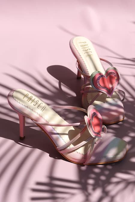 House Of Prisca Valentina Heart Embellished Heels 