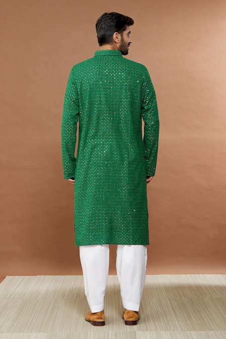 Aham-Vayam Sitara Embroidered Kurta Set 
