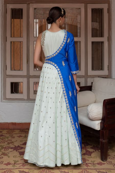 House of Dasmaya Anarkali With Half Asymmetrical Jacket 