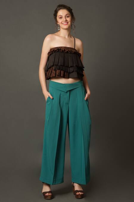House Of Behram Cropped One Shoulder Top 