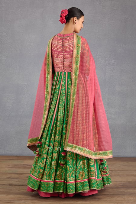 Shop_Torani_Green , , Rang Naaz Shehnaaz Anarkali With Dupatta _at_Aza_Fashions