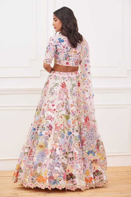 Rahul Mishra Heimat Hand Embroidered Bridal Lehenga Set 