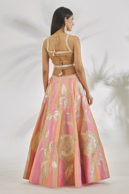 Vandana Sethi Gota Patti Embroidered Lehenga Set 