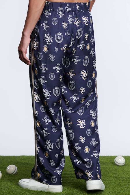 S&N By Shantnu Nikhil SNCC Logo Print Trouser 
