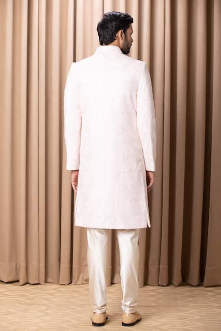 Ankit V Kapoor Ameera Embroidered Sherwani Set With Stole 