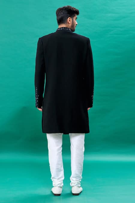 Rng Safawala Cutdana Embroidered Achkan Set 