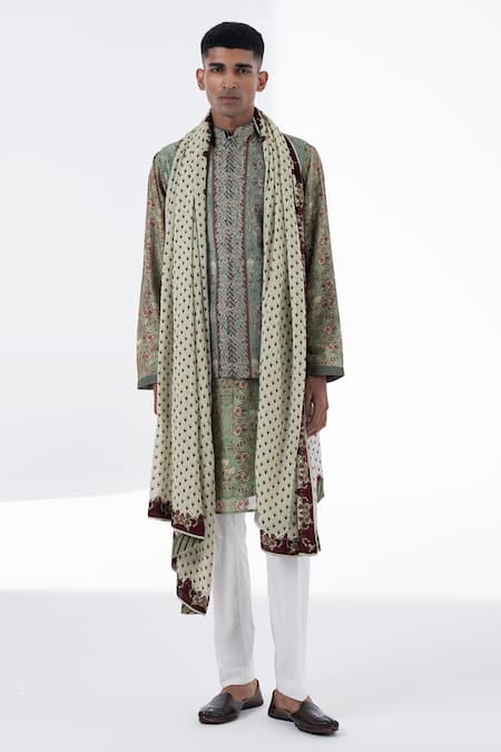 Siddhartha Bansal Flower Print Stole 