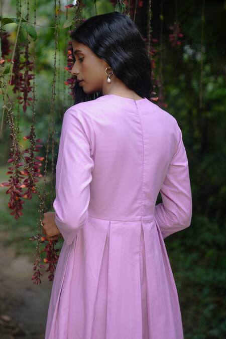 Buy Anastay Designer Cotton Slub Floral Printed Box Pleated Ethnic Anarkali  Dress Multicolour at Amazon.in