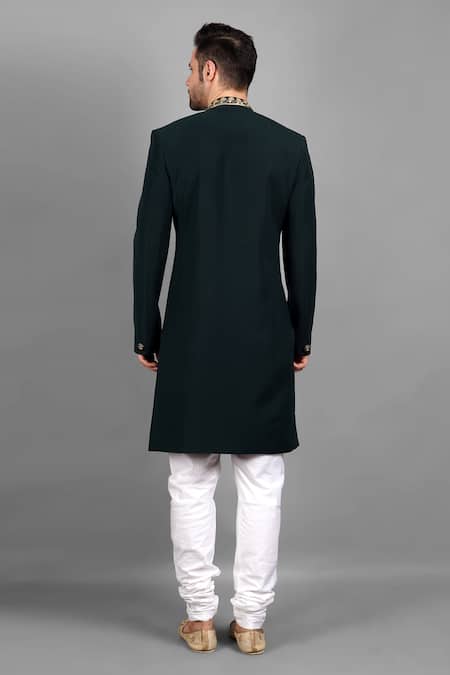 Soniya G Sherwani Set With Embroidered Stole 