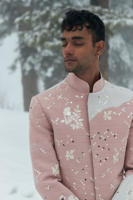 Sahil Kochhar Pixel Embroidered Bandgala & Trouser Set 