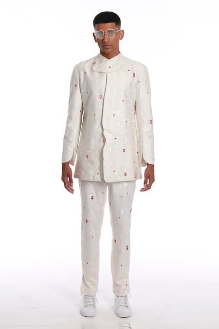 Antar Agni Wing Pattern Embroidered Shacket 