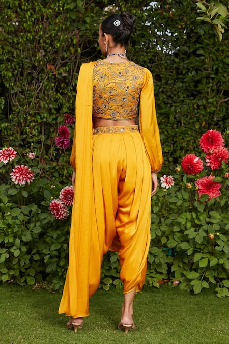 Bohame Anisa Pre-Draped Concept Pant Saree With Blouse 