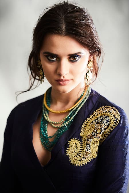 Tisha Saksena Koyari Embroidered Jacket & Dhoti Pant Set 