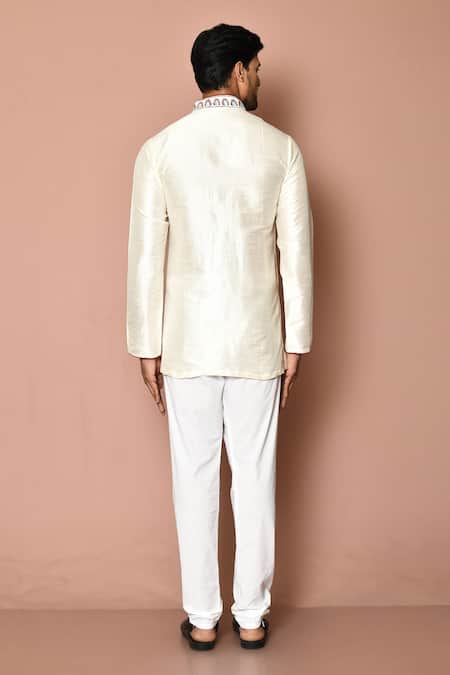 Arihant Rai Sinha Leaf Embroidered Kurta 