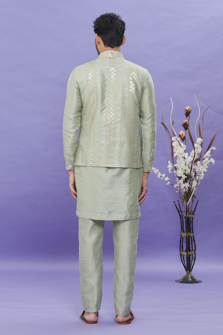 Arihant Rai Sinha Geometric Print Bundi 