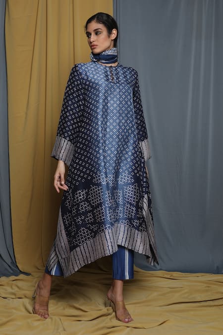 Krishna Mehta Geometric Hand Block Print Tunic 