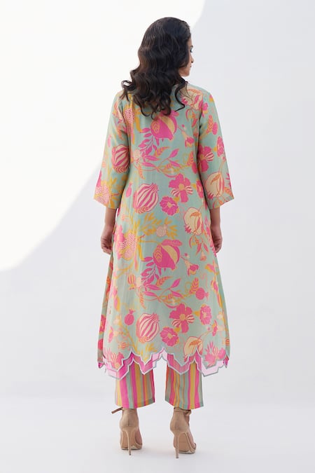 Archana Shah Virtue Pomo Pattern Kurta & Pant Set